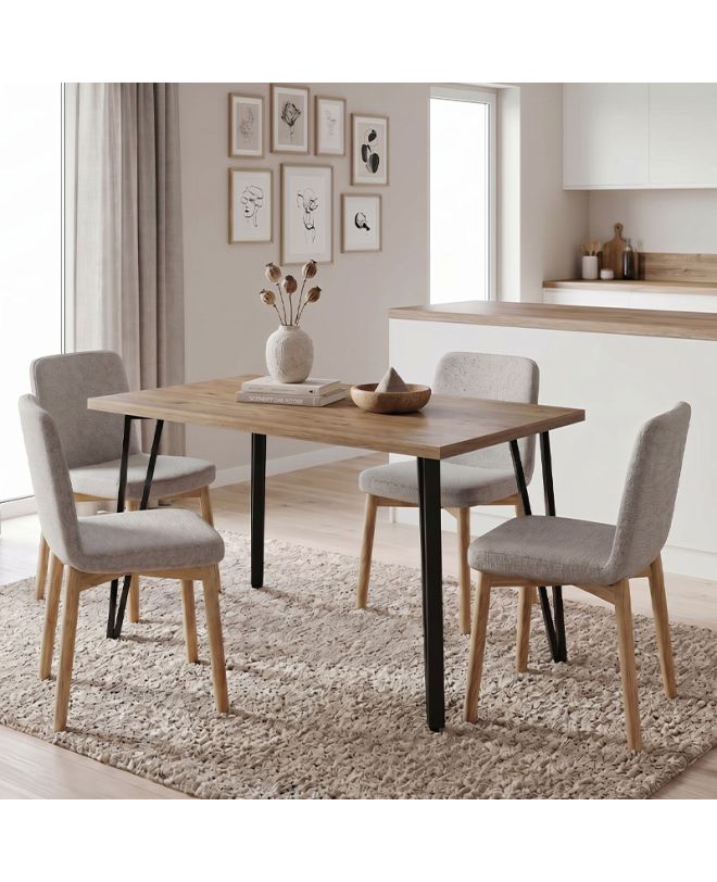 Τραπέζι Xana Megapap χρώμα sepet oak 120x70x77,5εκ.