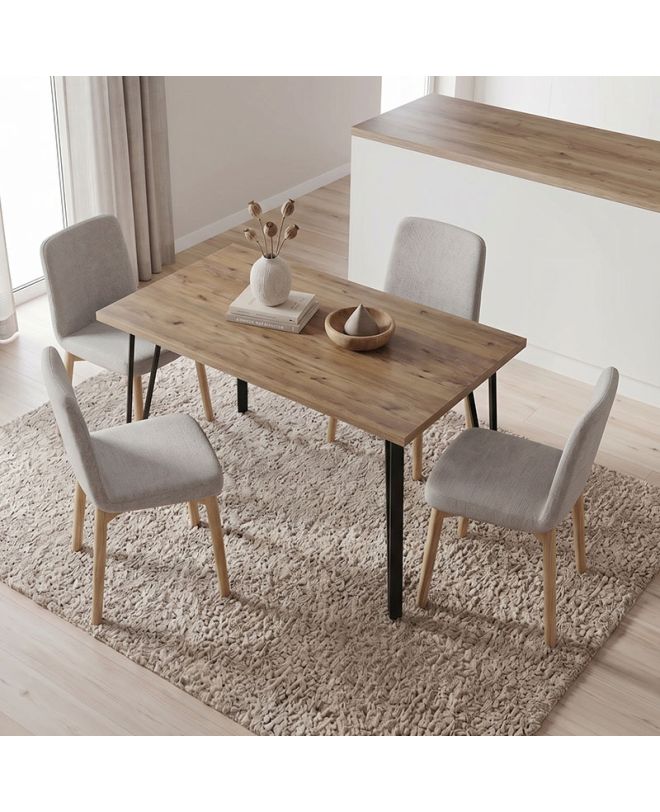 Τραπέζι Xana Megapap χρώμα sepet oak 120x70x77,5εκ.