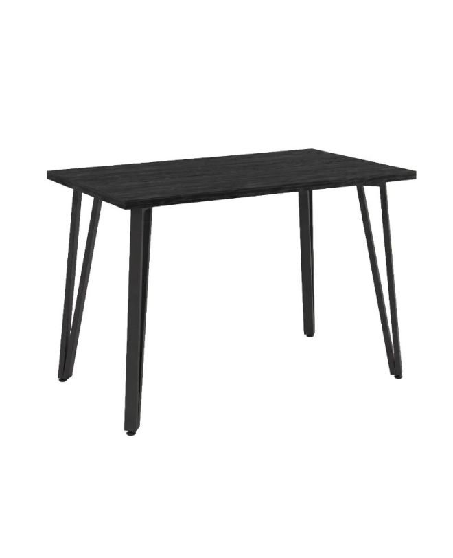 Τραπέζι Xana Megapap χρώμα black wood 120x70x77,5εκ.