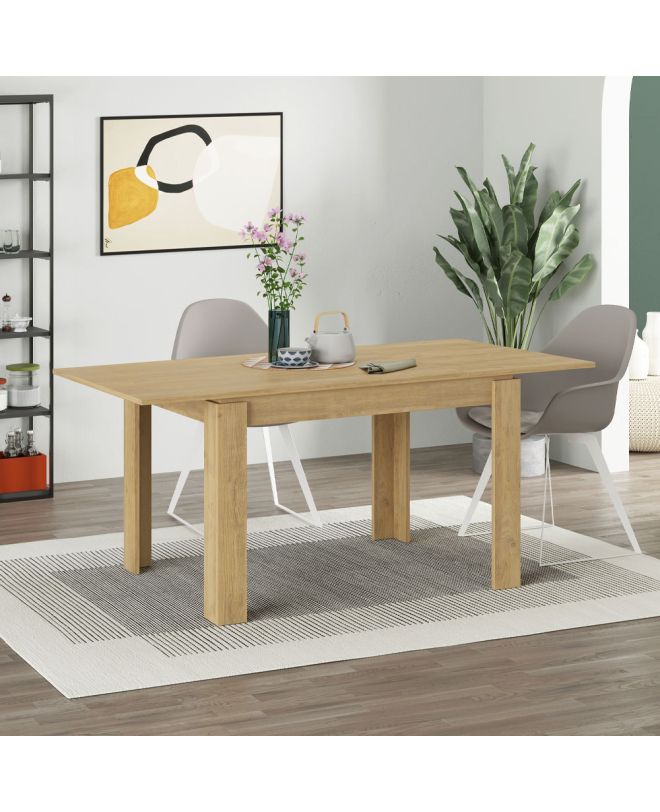 Τραπέζι Tolmen Megapap επεκτεινόμενο χρώμα sapphire oak 120/170x80x75εκ.