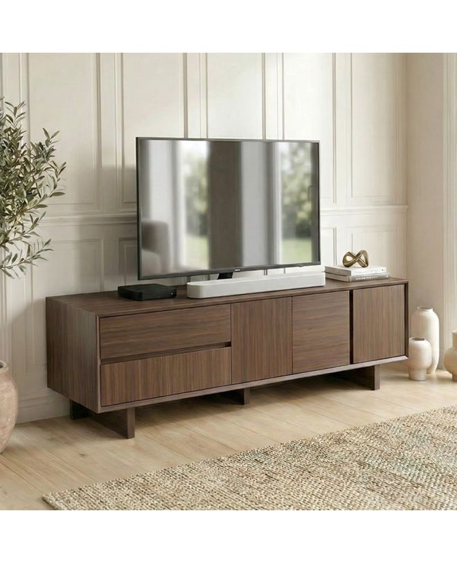 Έπιπλο τηλεόρασης Capri Megapap χρώμα καρυδί milano 180x45x55εκ.
