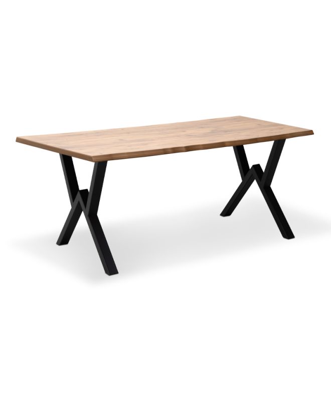 Τραπέζι Walter Megapap Mdf - μεταλλικό χρώμα ακακίας 140x80x75εκ.