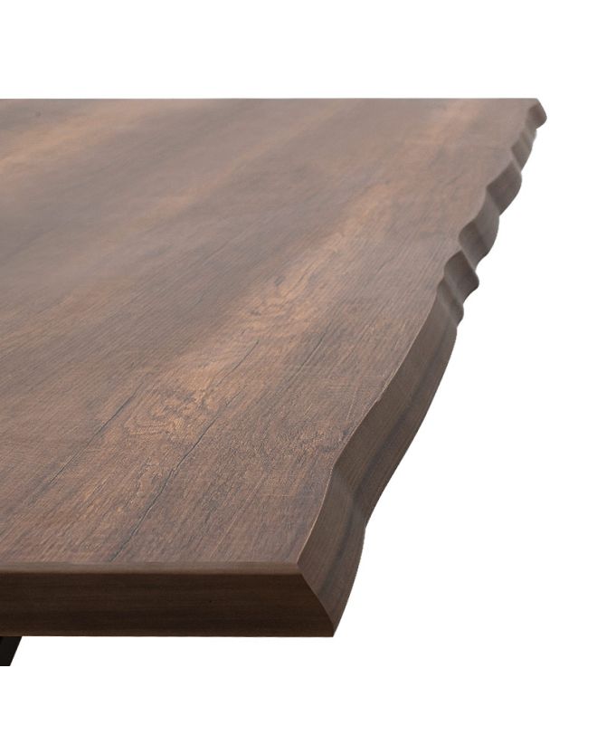 Τραπέζι Walter Megapap Mdf - μεταλλικό χρώμα καρυδί 140x80x75εκ.