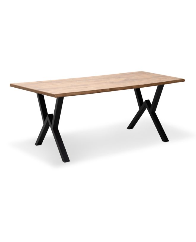 Τραπέζι Walter Megapap Mdf - μεταλλικό χρώμα ακακίας 160x80x75εκ.