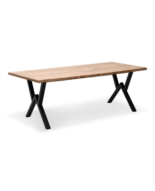 Τραπέζι Walter Megapap Mdf - μεταλλικό χρώμα ακακίας 200x100x75εκ.