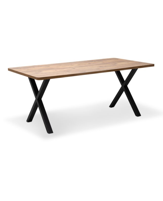 Τραπέζι Jeremy Megapap Mdf - μεταλλικό χρώμα ακακίας 160x80x75εκ.