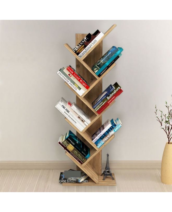 Βιβλιοθήκη Milton Megapap χρώμα pine oak 44x22x121εκ.