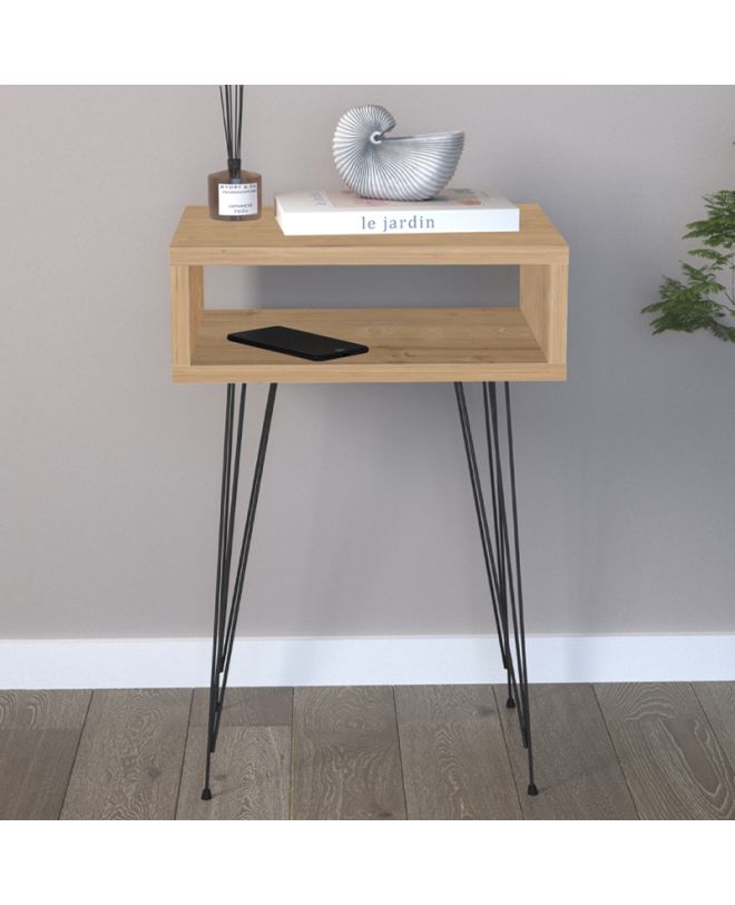 Κομοδίνο Scott Megapap χρώμα sapphire oak 40x30x60εκ.