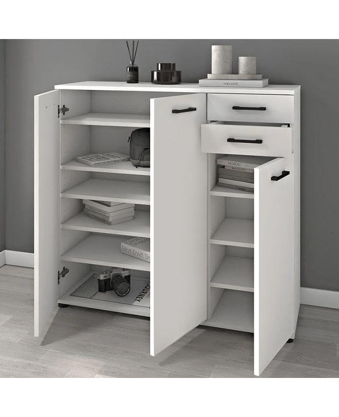 Παπουτσοθήκη - Ντουλάπι Polly Megapap χρώμα λευκό 108x35x108εκ.