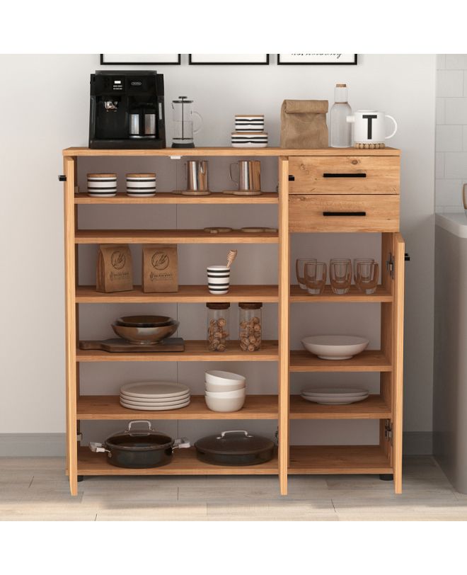 Παπουτσοθήκη - Ντουλάπι Polly Megapap χρώμα pine oak 108x35x108εκ.