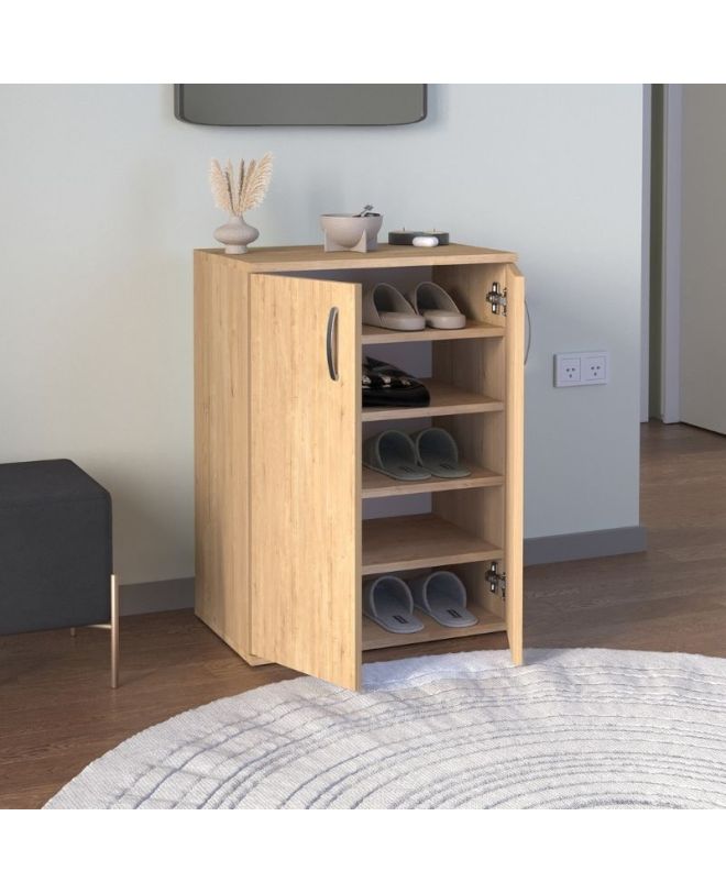 Παπουτσοθήκη - Ντουλάπι Manolo Megapap χρώμα sapphire oak 60x38x81,4εκ.