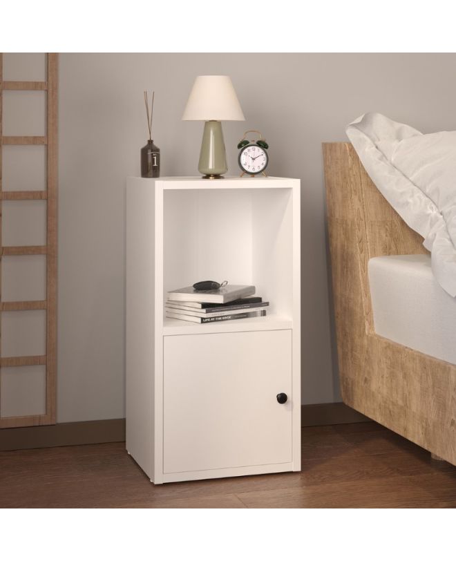 Κομοδίνο Vito Megapap χρώμα λευκό 34x30x66,4εκ.