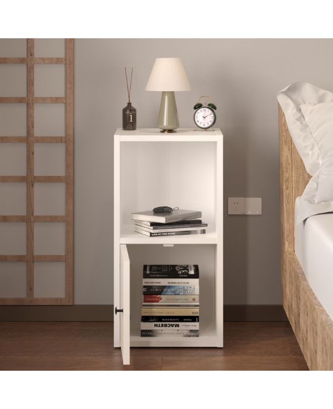 Κομοδίνο Vito Megapap χρώμα λευκό 34x30x66,4εκ.
