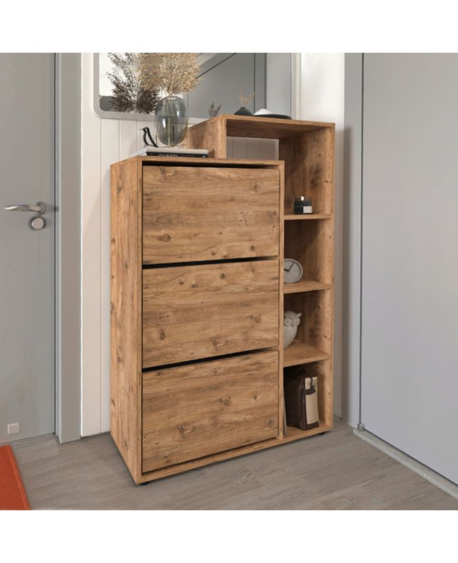 Παπουτσοθήκη Lego Megapap χρώμα pine oak 90x32x143εκ.