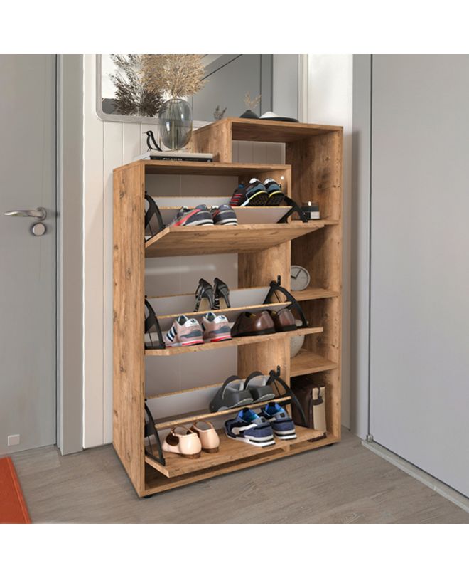 Παπουτσοθήκη Lego Megapap χρώμα pine oak 90x32x143εκ.