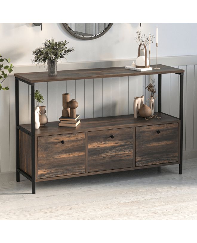 Μπουφές Mars Megapap χρώμα rustic καρυδί 122x36x80,1εκ.