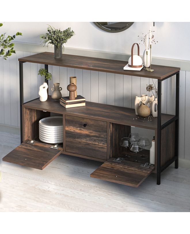 Μπουφές Mars Megapap χρώμα rustic καρυδί 122x36x80,1εκ.