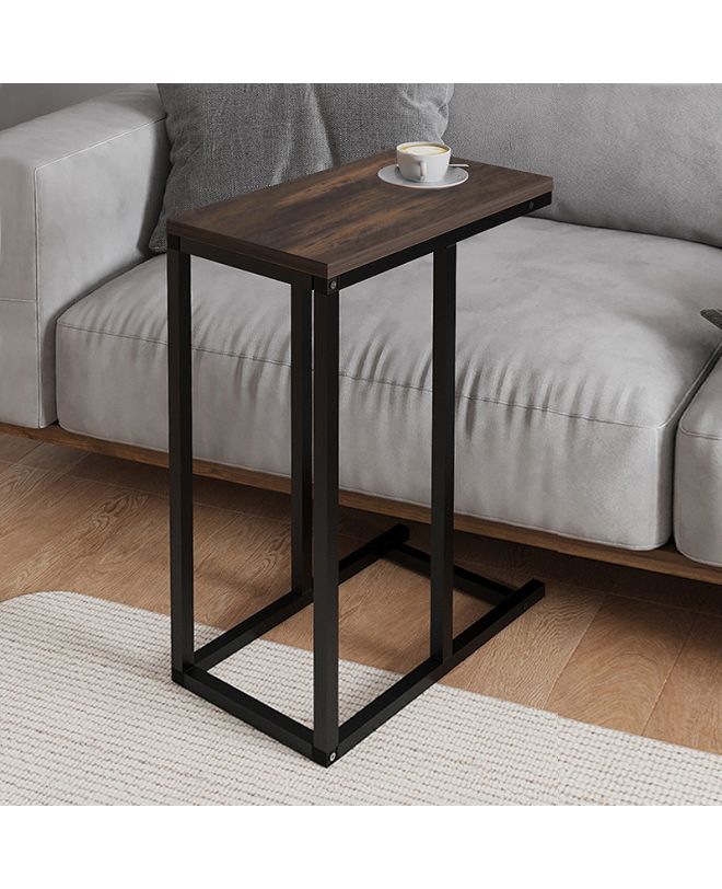 Τραπεζάκι βοηθητικό Agiro Megapap χρώμα rustic καρυδί 45,7x25,5x62,9εκ.