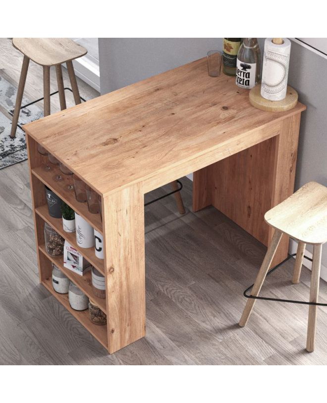 Τραπέζι μπαρ Toska Megapap χρώμα pine oak 112,2x64x91,8εκ.