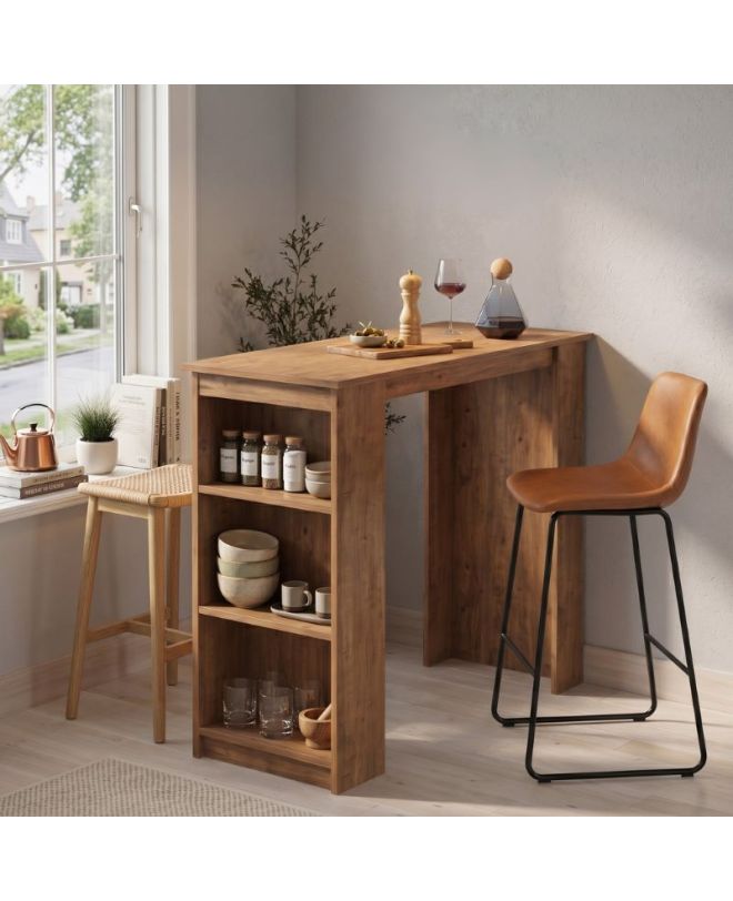 Τραπέζι μπαρ Toska Megapap χρώμα pine oak 120x50x103,6εκ.