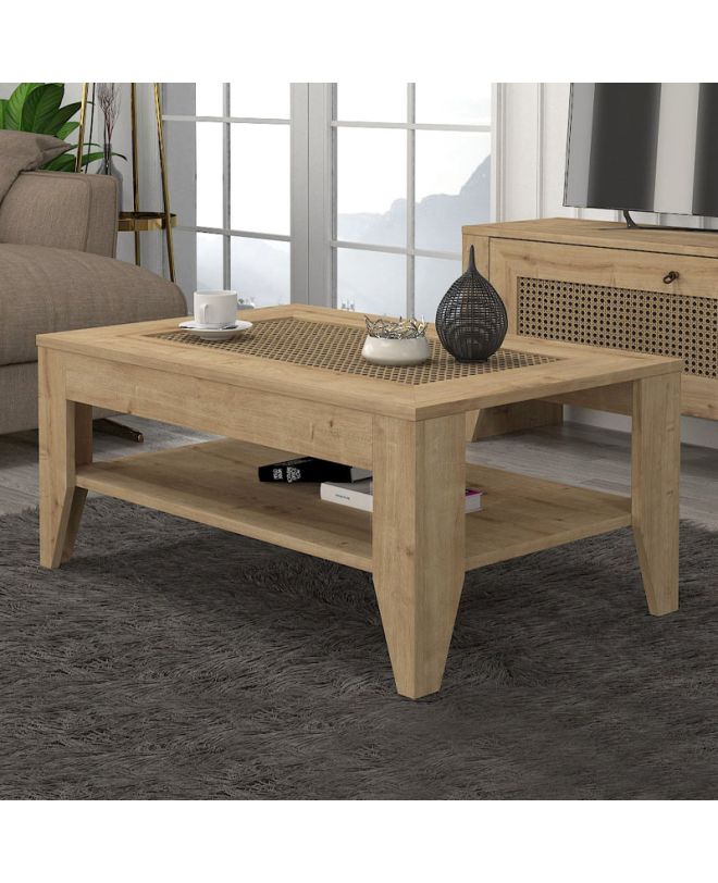 Τραπεζάκι σαλονιού Madura Megapap χρώμα sapphire oak 90x60x40εκ.