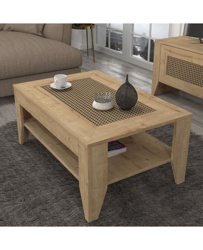 Τραπεζάκι σαλονιού Madura Megapap χρώμα sapphire oak 90x60x40εκ.
