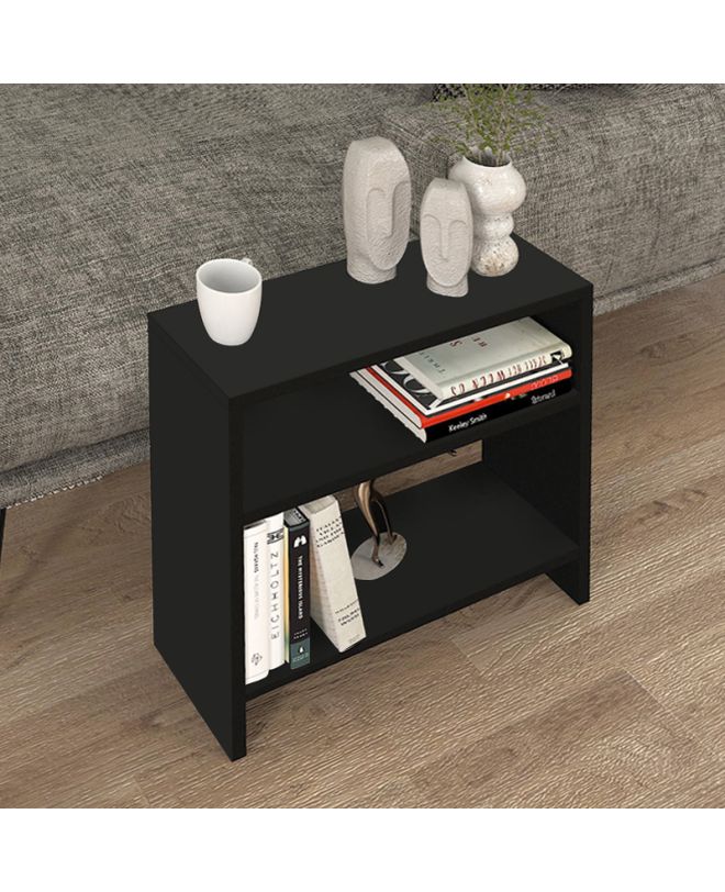 Τραπεζάκι βοηθητικό Silvanus Megapap χρώμα μαύρο 51x17,5x49εκ.