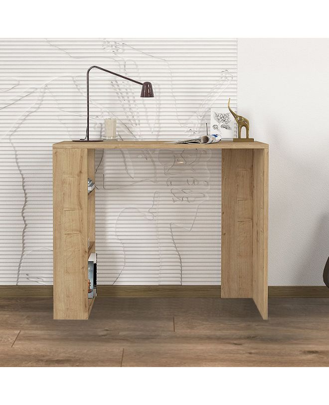 Γραφείο εργασίας Netenia Megapap χρώμα sapphire oak 90x40x74εκ.