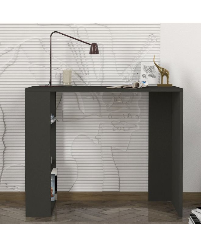 Γραφείο εργασίας Netenia Megapap χρώμα ανθρακί 90x40x74εκ.
