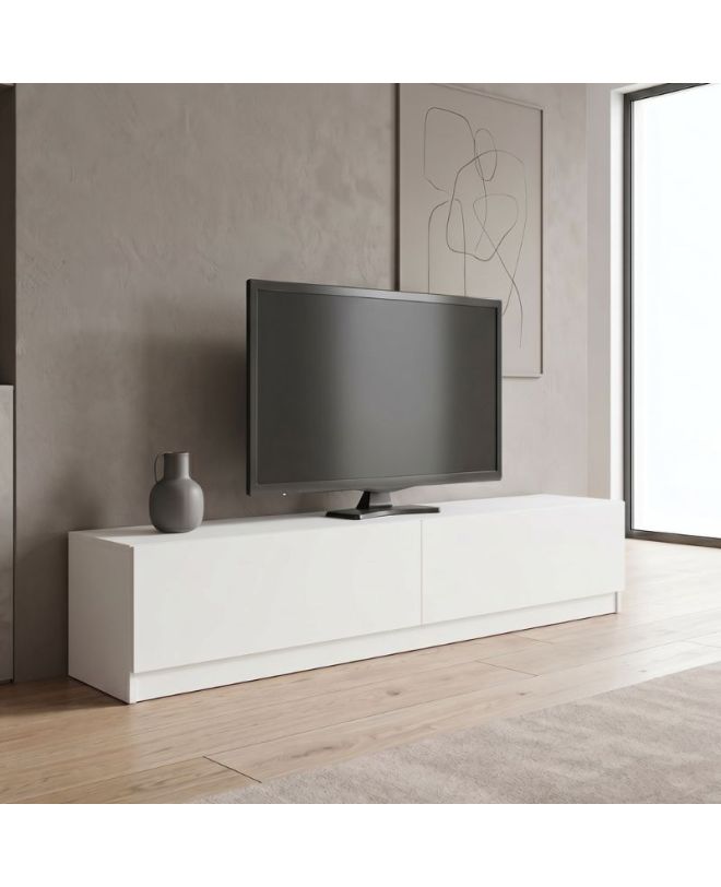 Έπιπλο τηλεόρασης Ahenk Megapap χρώμα λευκό 160x31,3x32,9εκ.