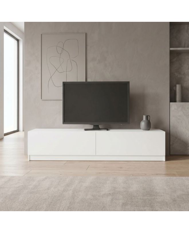 Έπιπλο τηλεόρασης Ahenk Megapap χρώμα λευκό 160x31,3x32,9εκ.