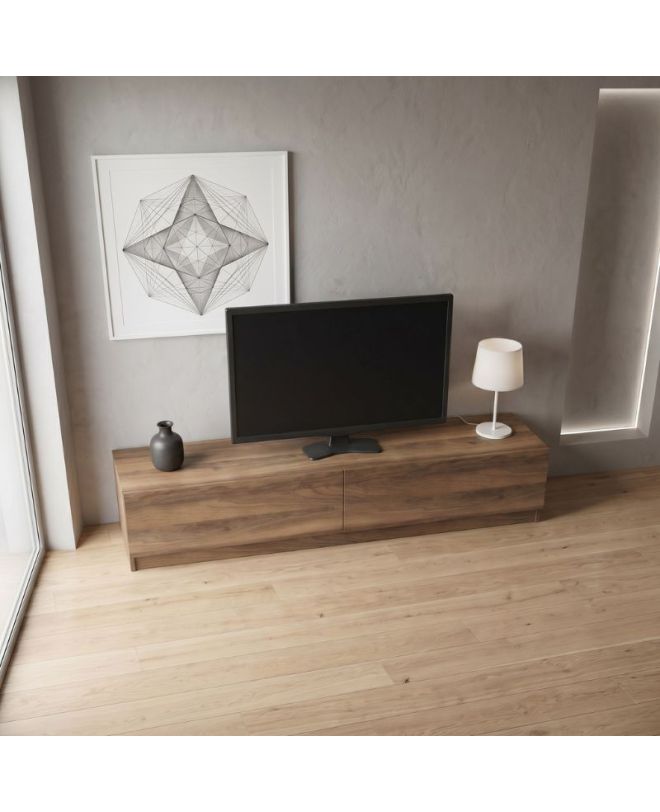 Έπιπλο τηλεόρασης Ahenk Megapap χρώμα καρυδί 160x31,3x32,9εκ.