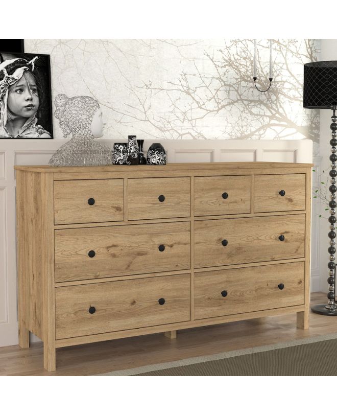 Συρταριέρα - Μπουφές Sabina Megapap χρώμα sepet oak 160x50x96εκ.