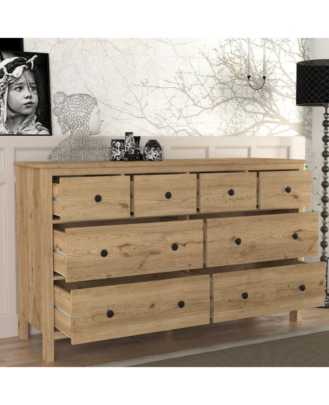 Συρταριέρα - Μπουφές Sabina Megapap χρώμα sepet oak 160x50x96εκ.
