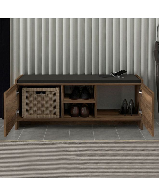 Παπουτσοθήκη Verly Megapap χρώμα καρυδί 110x33,2x43εκ.