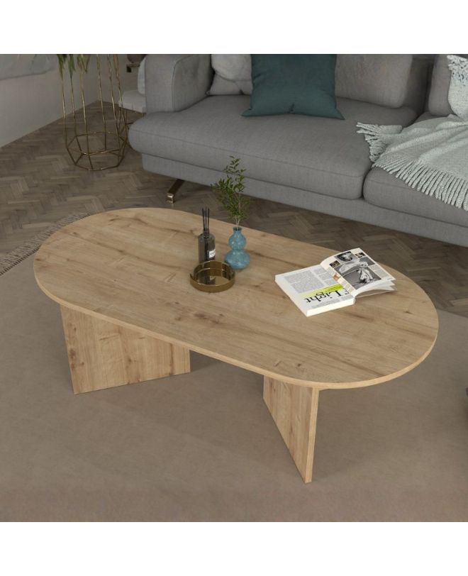 Τραπεζάκι σαλονιού Cortado Megapap χρώμα sapphire oak 120x60x39,6εκ.