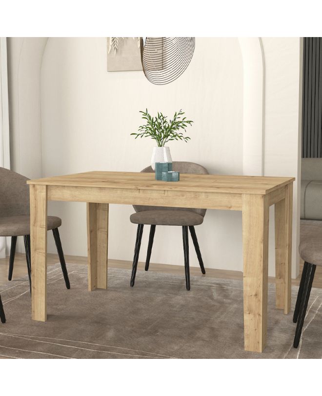 Τραπέζι Darlen Megapap χρώμα sapphire oak 125x72x74εκ.