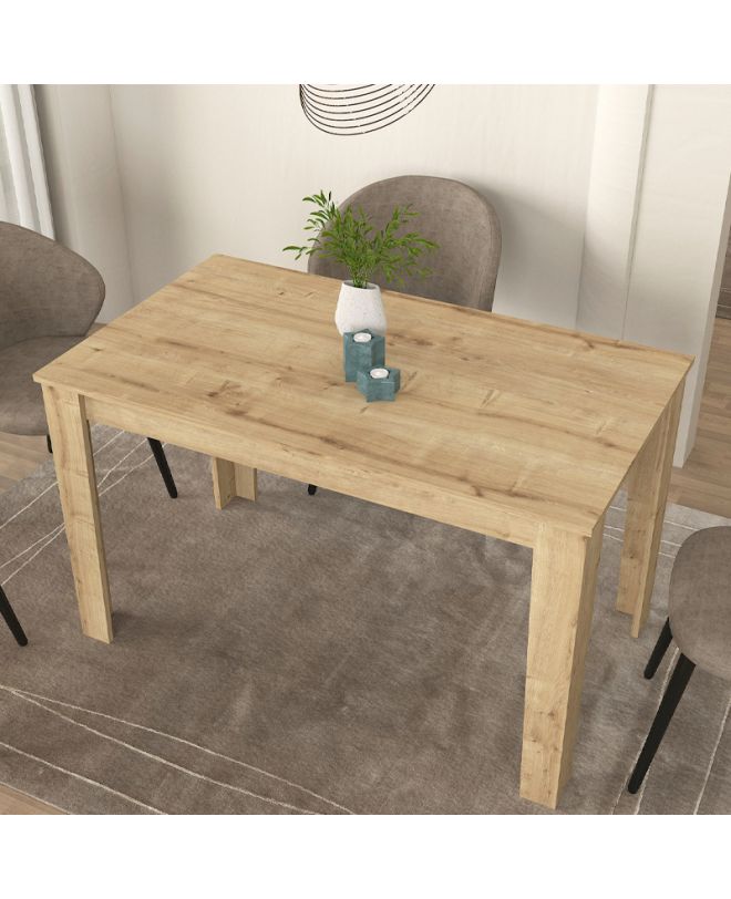 Τραπέζι Darlen Megapap χρώμα sapphire oak 125x72x74εκ.