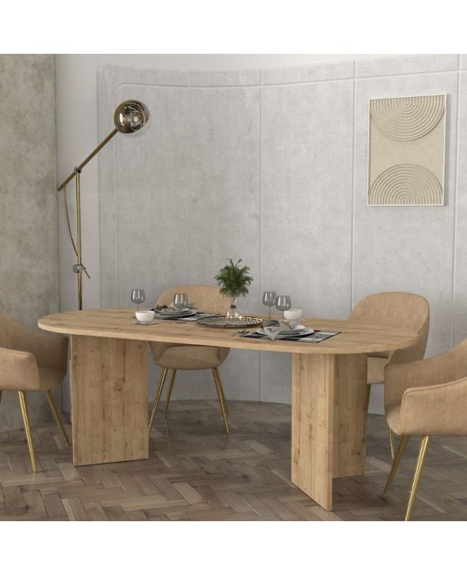 Τραπέζι Cortado Megapap χρώμα sapphire oak 200x90x74εκ.