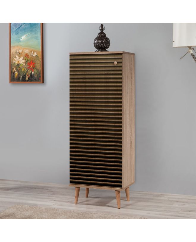 Παπουτσοθήκη - Ντουλάπι Soho Megapap χρώμα sonoma 50x38x135εκ.