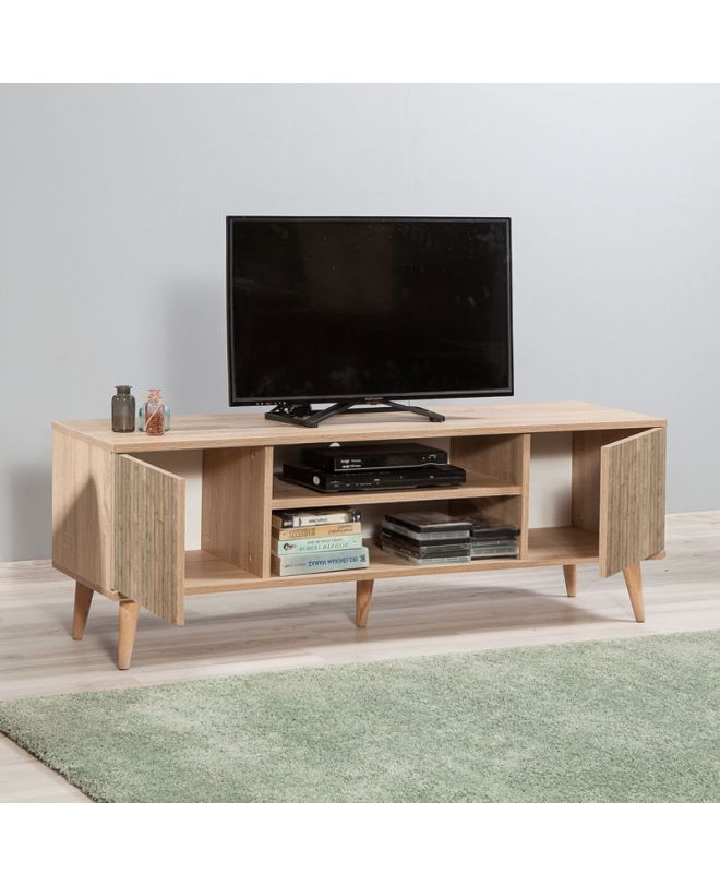 Έπιπλο τηλεόρασης Soho Megapap χρώμα sonoma 140x40x50 εκ.