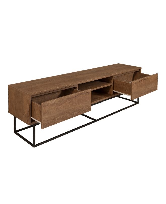 Έπιπλο τηλεόρασης Amedeo Megapap χρώμα καρυδί 180x40x50εκ.