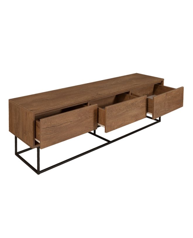Έπιπλο τηλεόρασης Amedeo Megapap χρώμα καρυδί 180x40x50εκ.