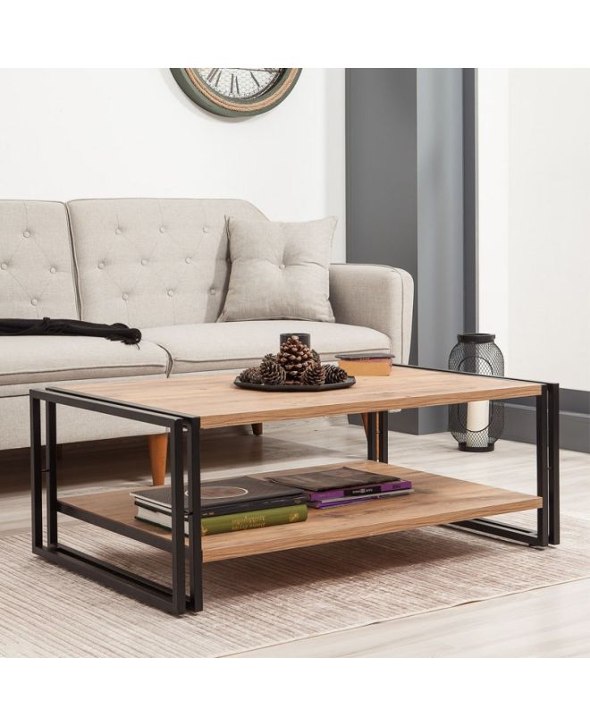 Τραπεζάκι σαλονιού Atlas Megapap χρώμα atlantic pine 110x70x40εκ.