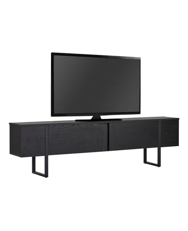 Έπιπλο τηλεόρασης Luxe Megapap χρώμα black wood 180x30x50εκ.