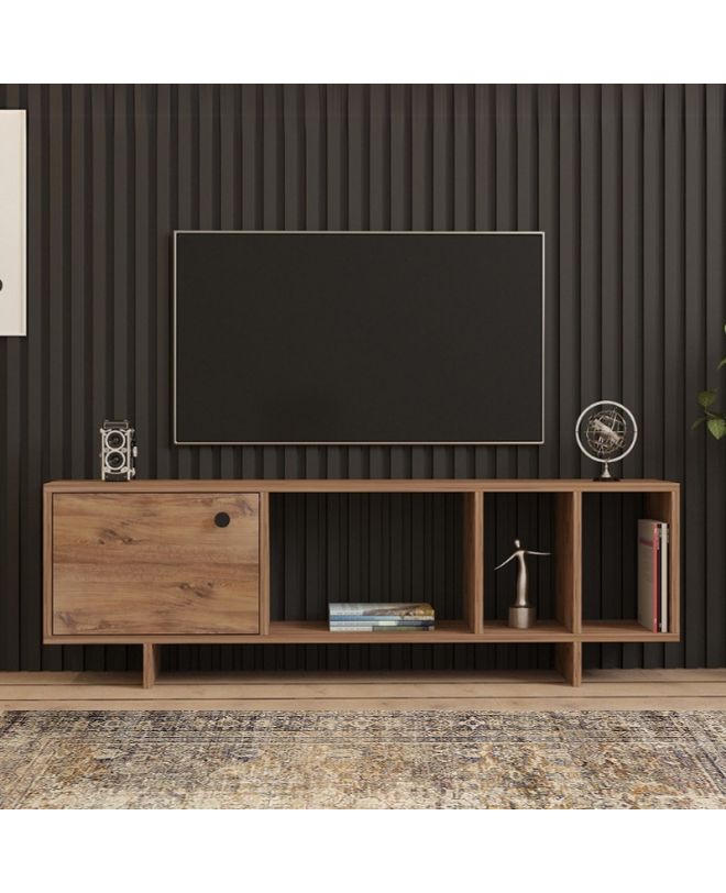 Έπιπλο τηλεόρασης Folsom Megapap χρώμα atlantic pine 140x29,9x45εκ.