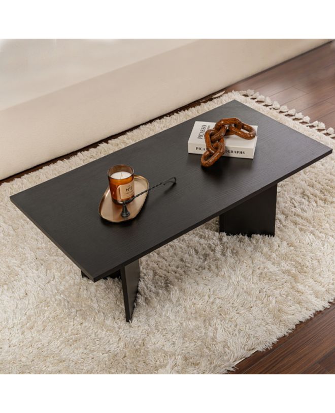 Τραπεζάκι σαλονιού Sabin Megapap χρώμα black wood 119x60x40εκ.