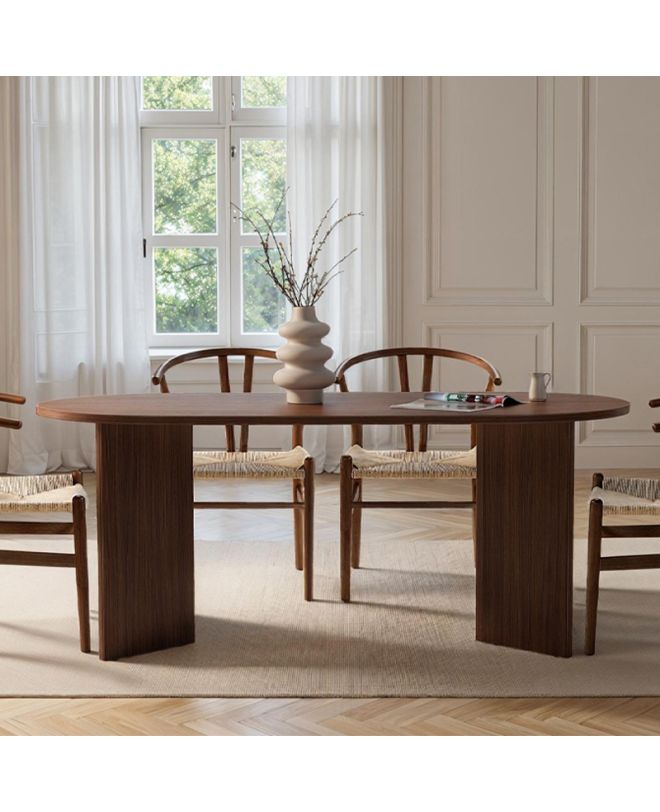 Τραπέζι Sablin Megapap χρώμα καρυδί 180x89,5x75εκ.
