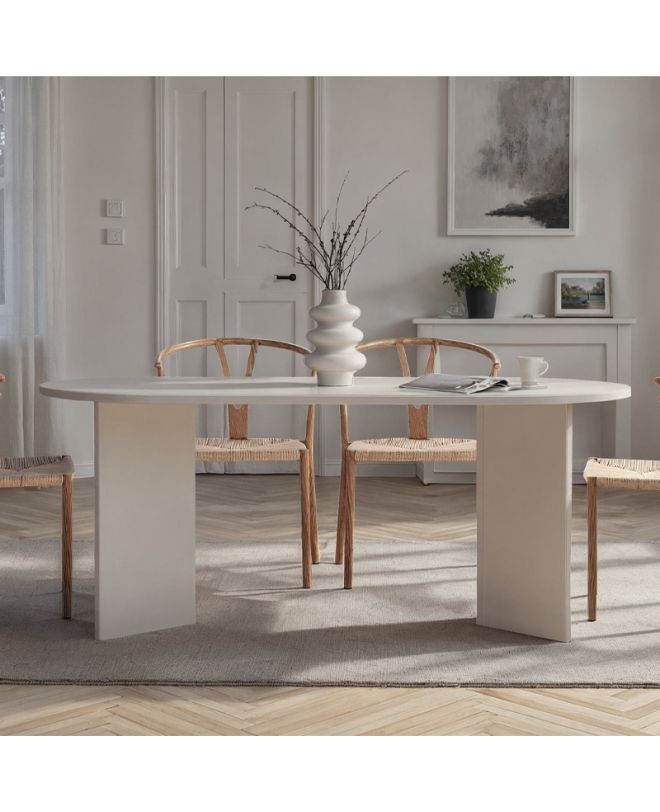 Τραπέζι Sablin Megapap χρώμα λευκό 180x89,5x75εκ.