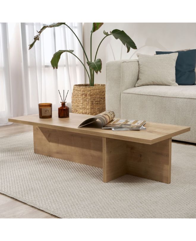 Τραπεζάκι σαλονιού Harbor Megapap χρώμα sapphire oak 120x45x30εκ.